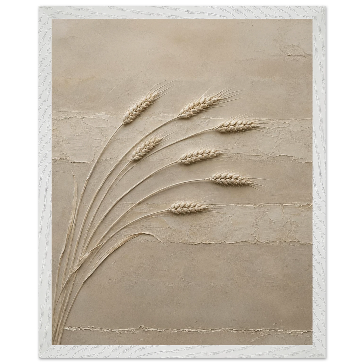 Wheat in Relief: faith, texture and botanical. Framed fine art print by The Light Stays.