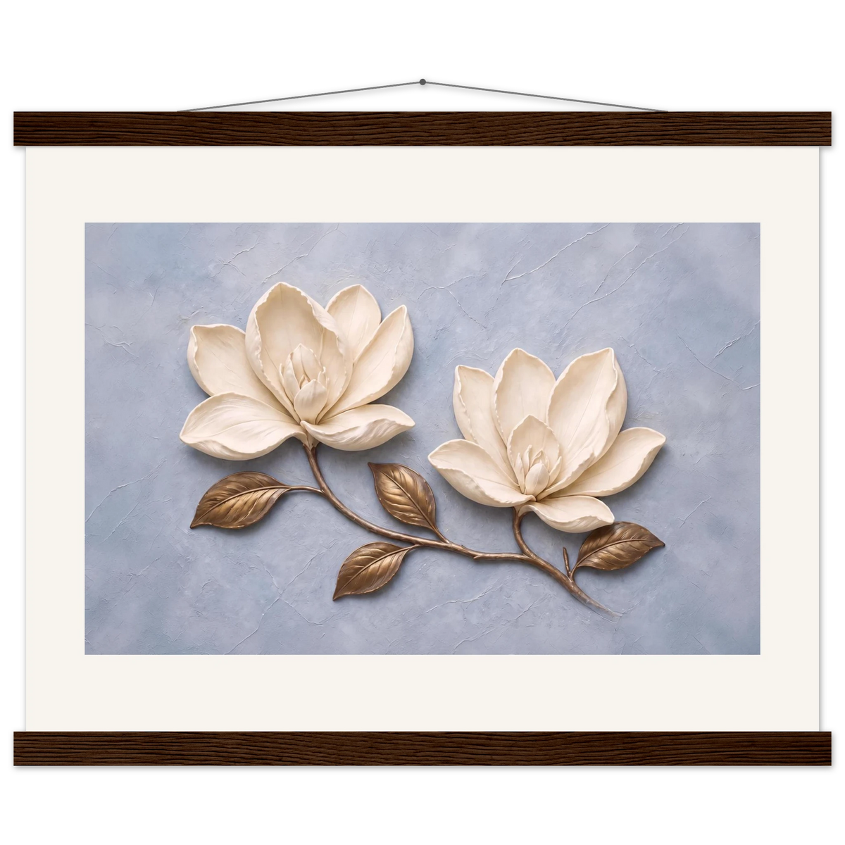 Bronze Magnolia: flowers and botanical. Fine art poster by The Light Stays.