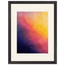 Turquoise and Gold: gradient, night and morning. Framed fine art print.
