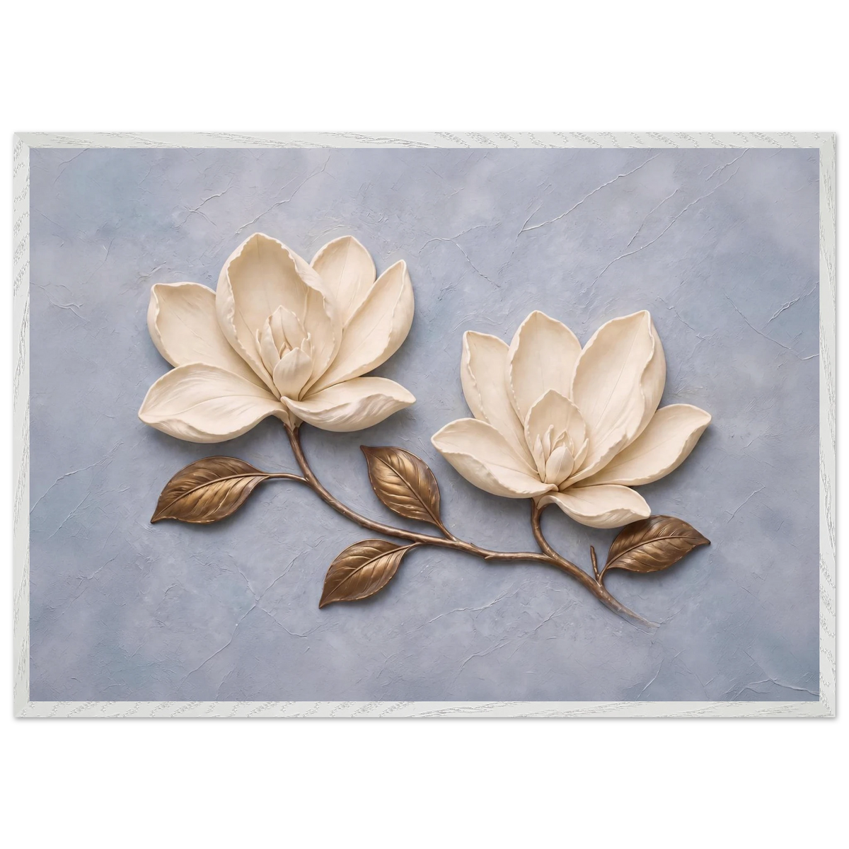Bronze Magnolia: flowers and botanical. Framed fine art print by The Light Stays.
