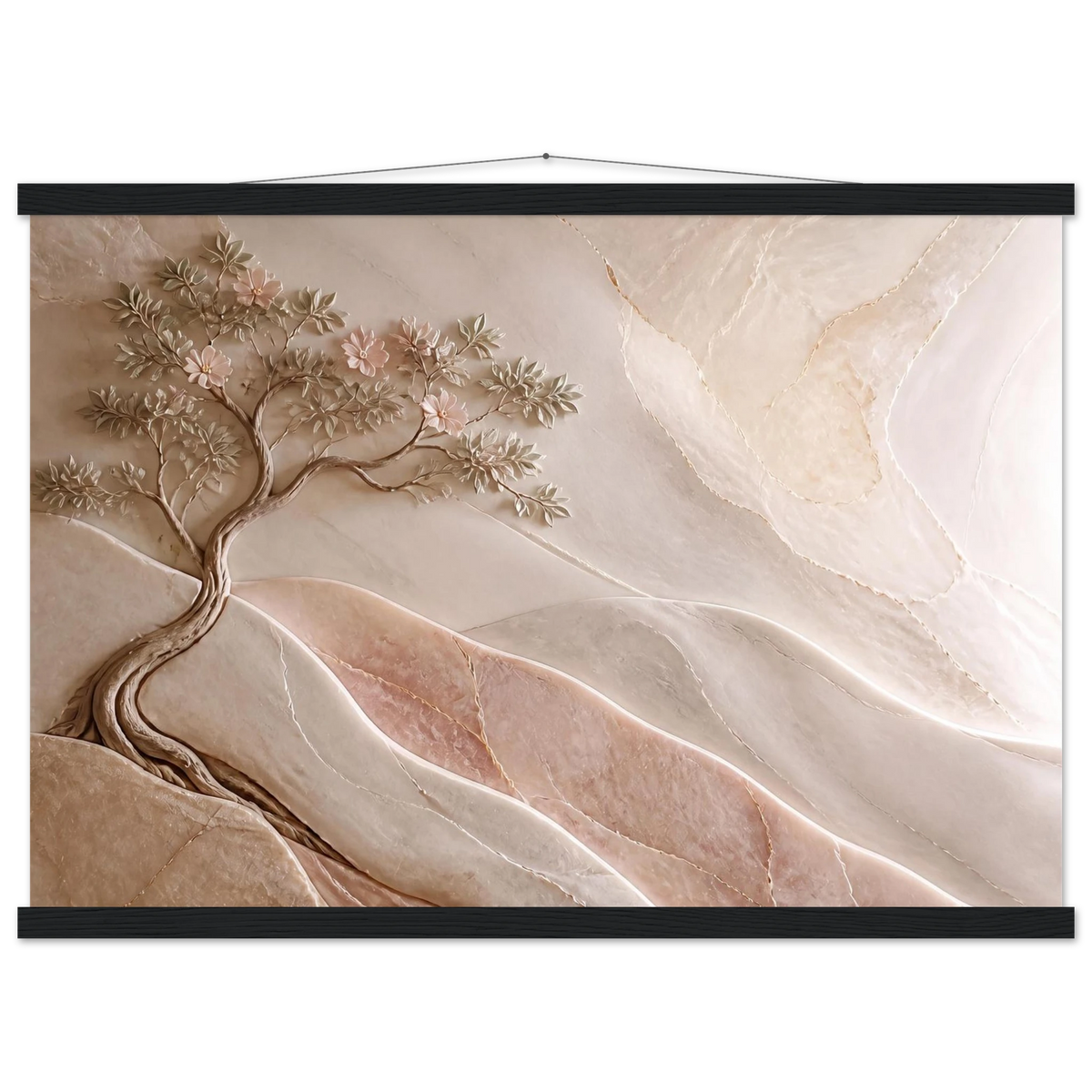 Stone Dawn: petra and siena. Museum-quality fine art poster.