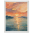 Setouchi Peach Dawn: riviera and japandi. Museum-quality framed fine art print.