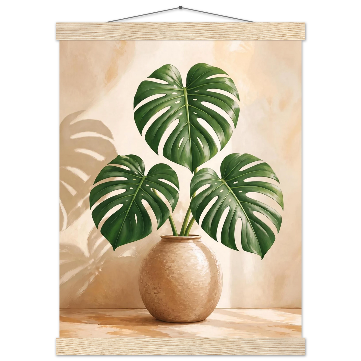 Vessel and Shadow: mediterranean and earth tones. Fine art poster, alternate frame and size.