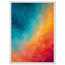 Teal and Orange: gradient, sea and dusk. Museum-quality framed fine art print.