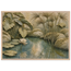 Papyrus Pond: lake, papyrus and serene greens. Museum-quality framed fine art print.