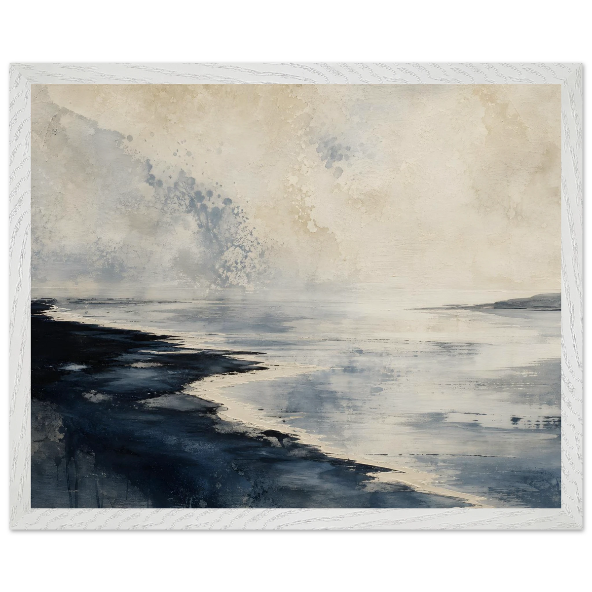 Tidal Ink: sea and coastal landscape. Museum-quality framed fine art print.