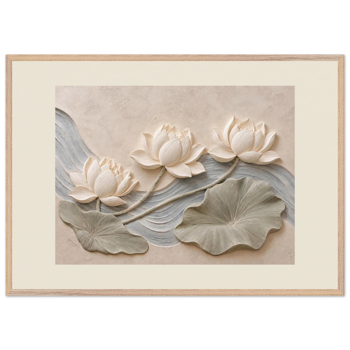 Lotus Current: flowers and botanical. Framed fine art print by The Light Stays.
