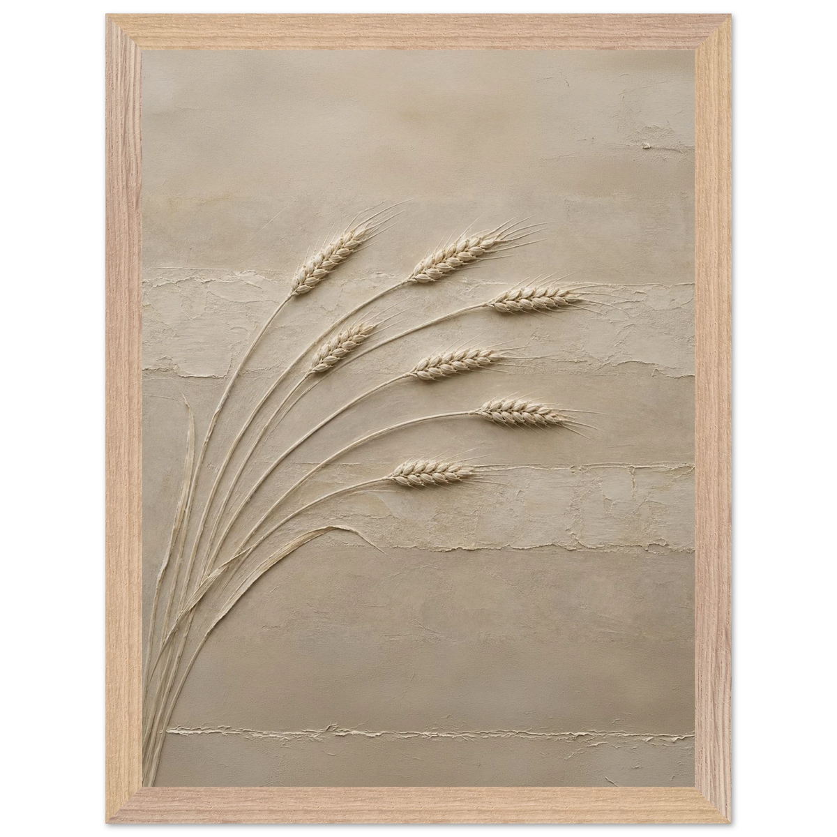 Wheat in Relief: faith, texture and botanical. Framed fine art print by The Light Stays.