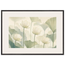 Ivory Lotus Screen, flowers and botanical. Archival framed fine art print shown framed.