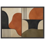 Compass and Clay, geometric abstract, clay and curves. Archival framed fine art print shown framed.