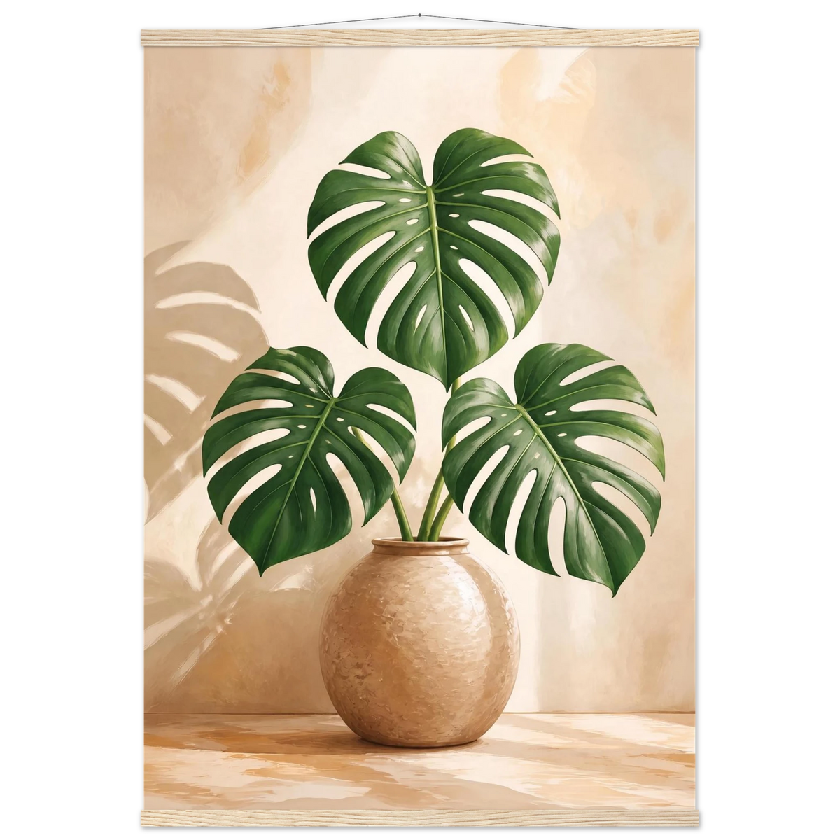 Vessel and Shadow: mediterranean and earth tones. Fine art poster, alternate frame and size.