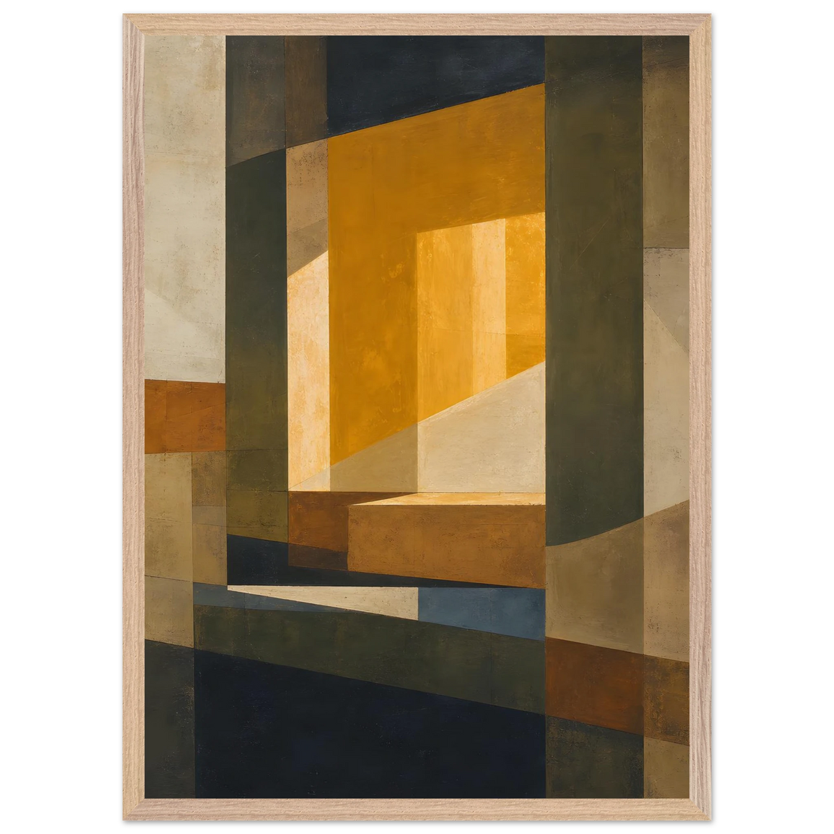 Ochre Window: architecture, mediterranean and earth tones. Framed fine art print by The Light Stays.