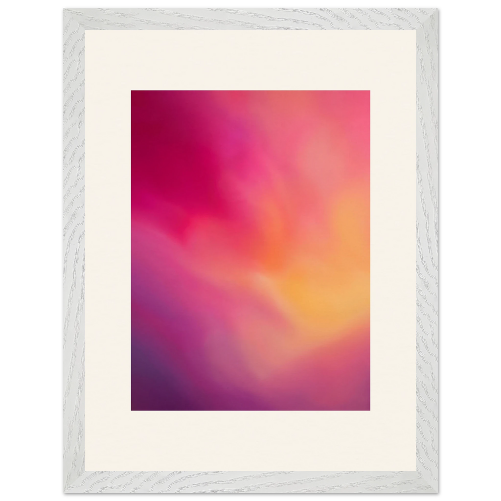 Magenta Plume, gradient, magenta and movement. Archival framed fine art print shown framed.
