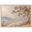 Cliffside Bloom: flowers and botanical. Framed fine art print, alternate frame and size.