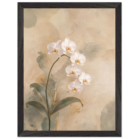 Orquídea Acesa, quadro floral emoldurado da The Light Stays.