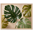 Four Greens: leaves, vivid green and impasto. Framed fine art print, alternate frame and size.