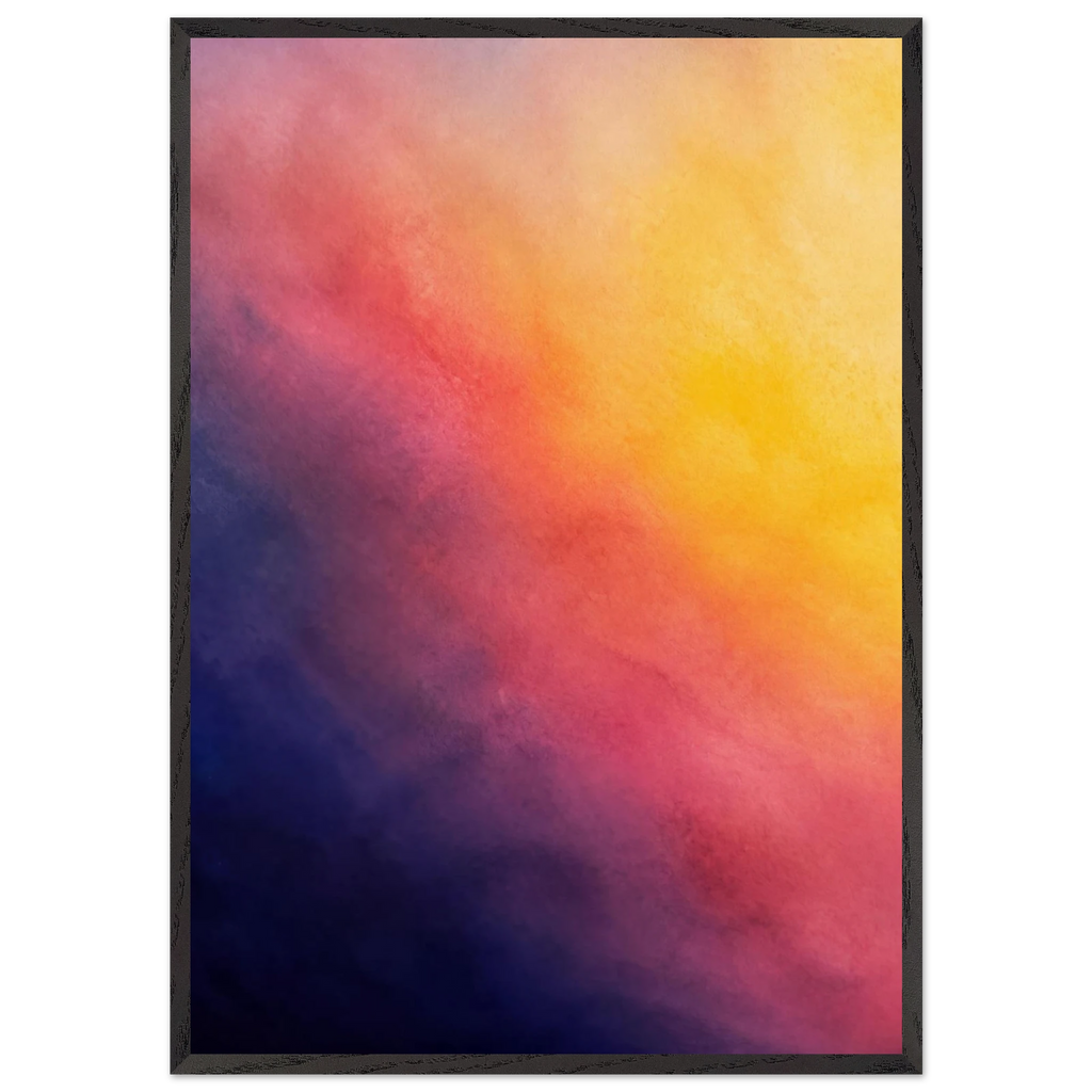 Turquoise and Gold: gradient, night and morning. Framed fine art print by The Light Stays.