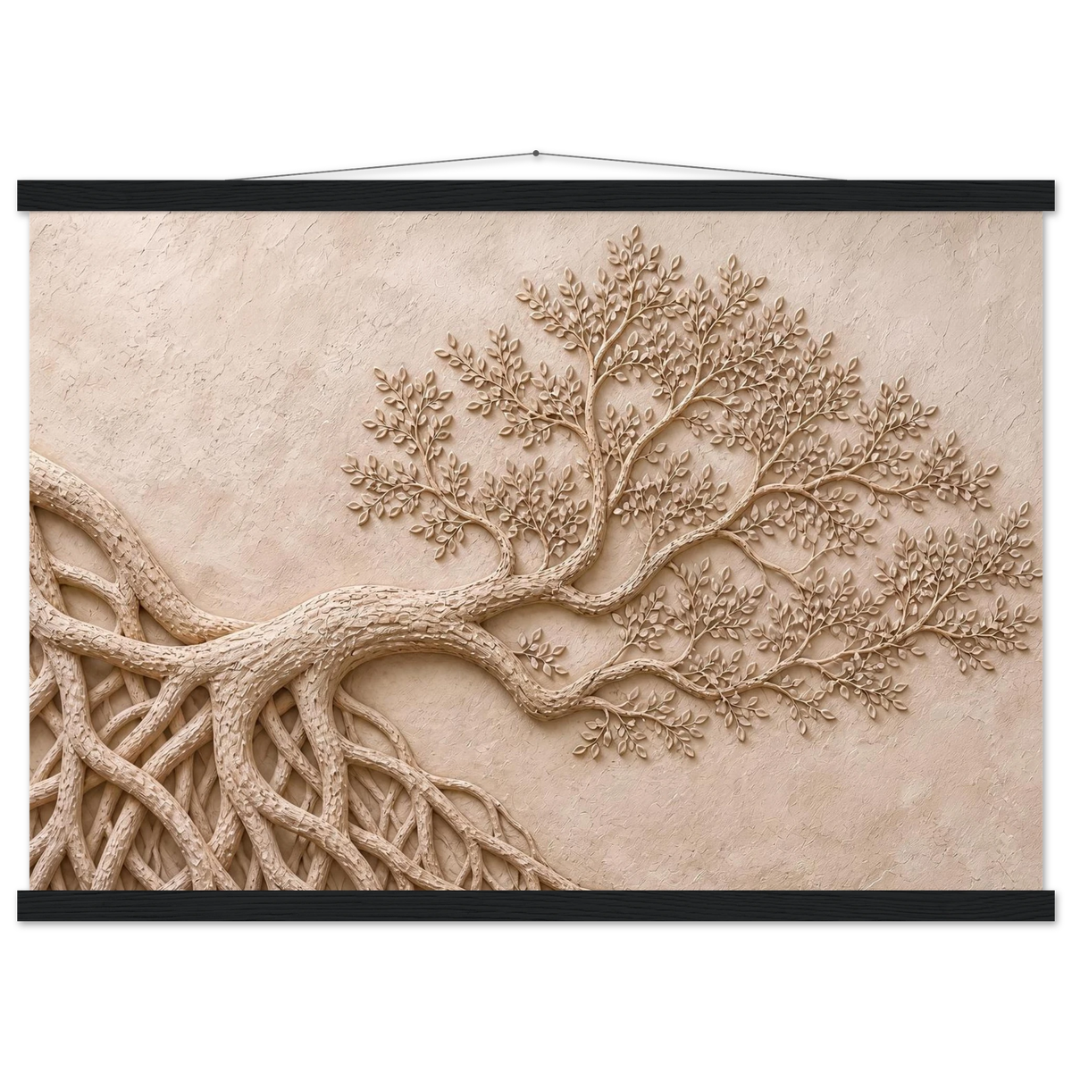 Root Lattice: petra and herbarium. Fine art poster, alternate frame and size.