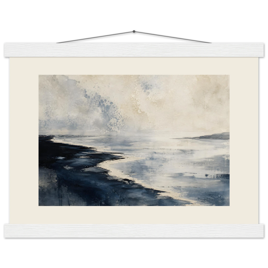Tidal Ink: sea and coastal landscape. Fine art poster, alternate frame and size.