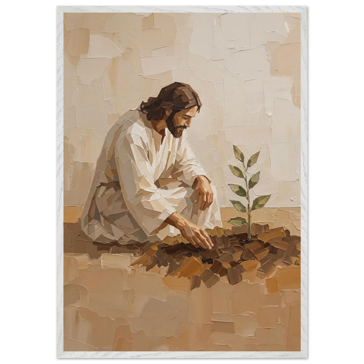 First Seeds: jesus, faith and botanical. Framed fine art print by The Light Stays.