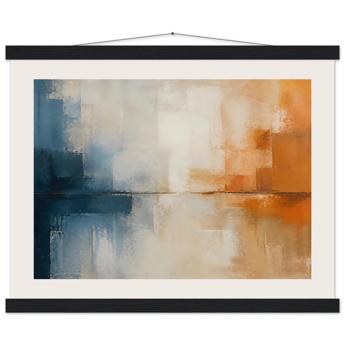 Architectural Rust: abstract, mineral texture and oxidized tones. Fine art poster with wooden hanger by The Light Stays.