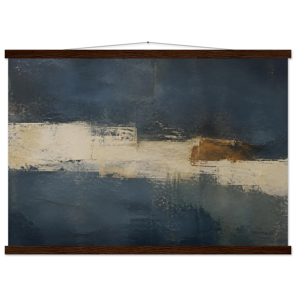Ivory Crossing: abstract, ivory and serene lines. Fine art poster by The Light Stays.