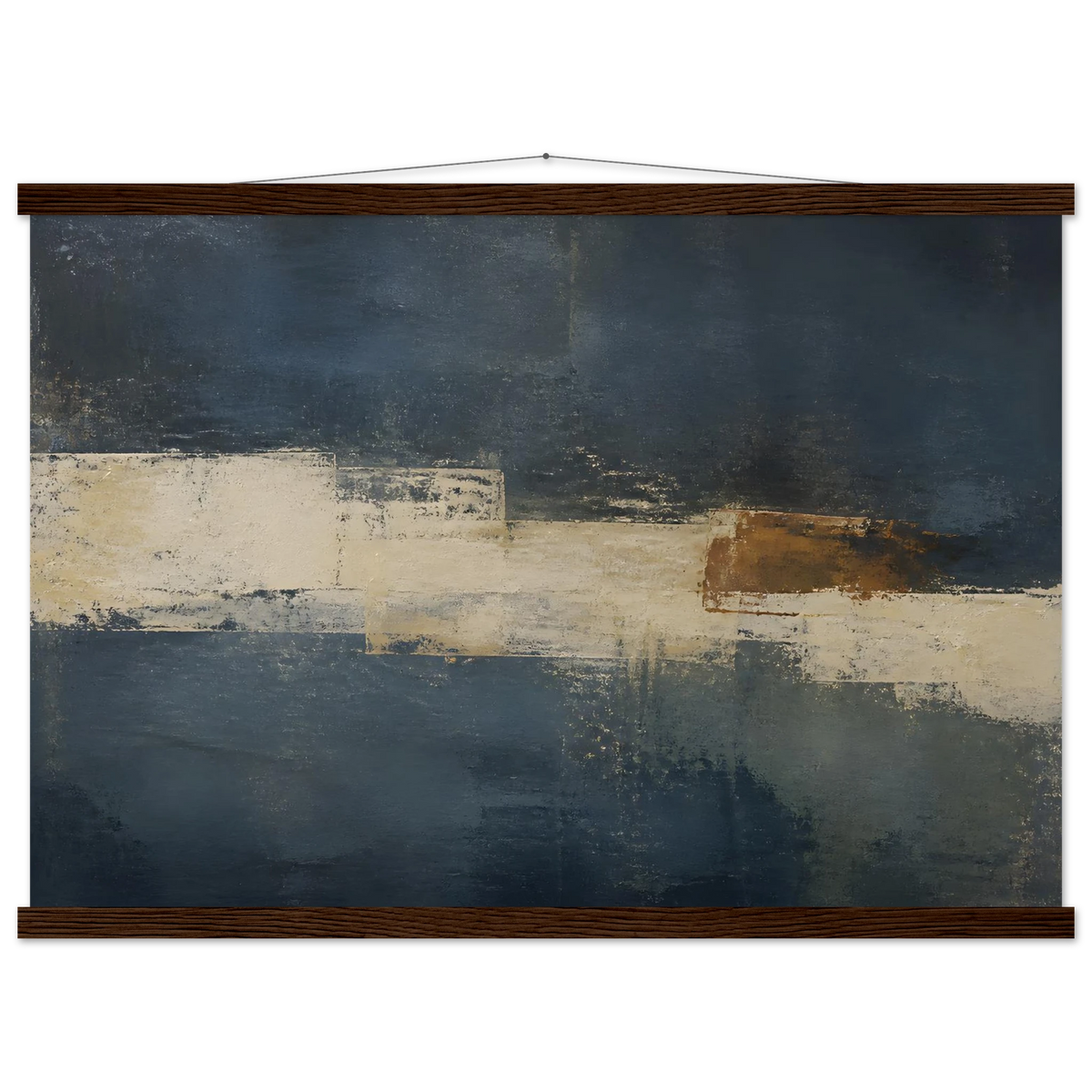 Ivory Crossing: abstract, ivory and serene lines. Fine art poster by The Light Stays.