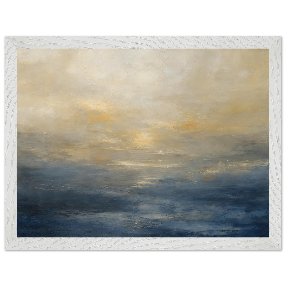 Golden Sea Mist, sea and coastal landscape. Archival framed fine art print shown framed.