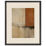 Terracotta Diptych, Panel I of II: two panels, terracotta and cream. Framed fine art print, alternate frame and size.