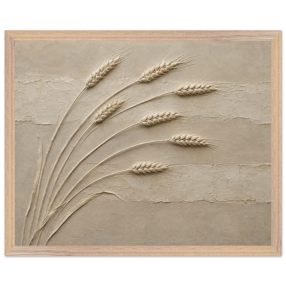 Wheat in Relief: faith, texture and botanical. Framed fine art print by The Light Stays.