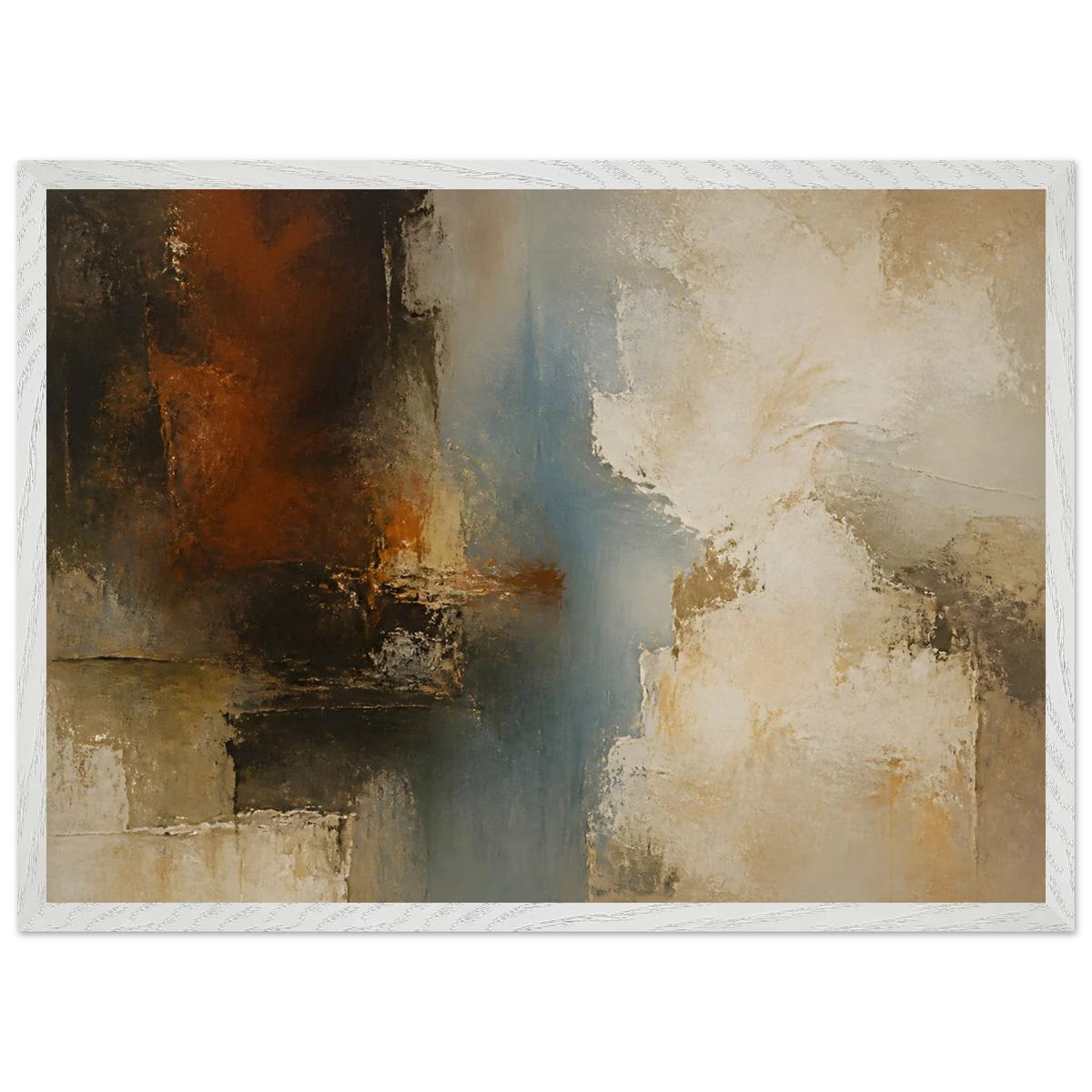 Golden Night, moon and night. Archival framed fine art print shown framed.