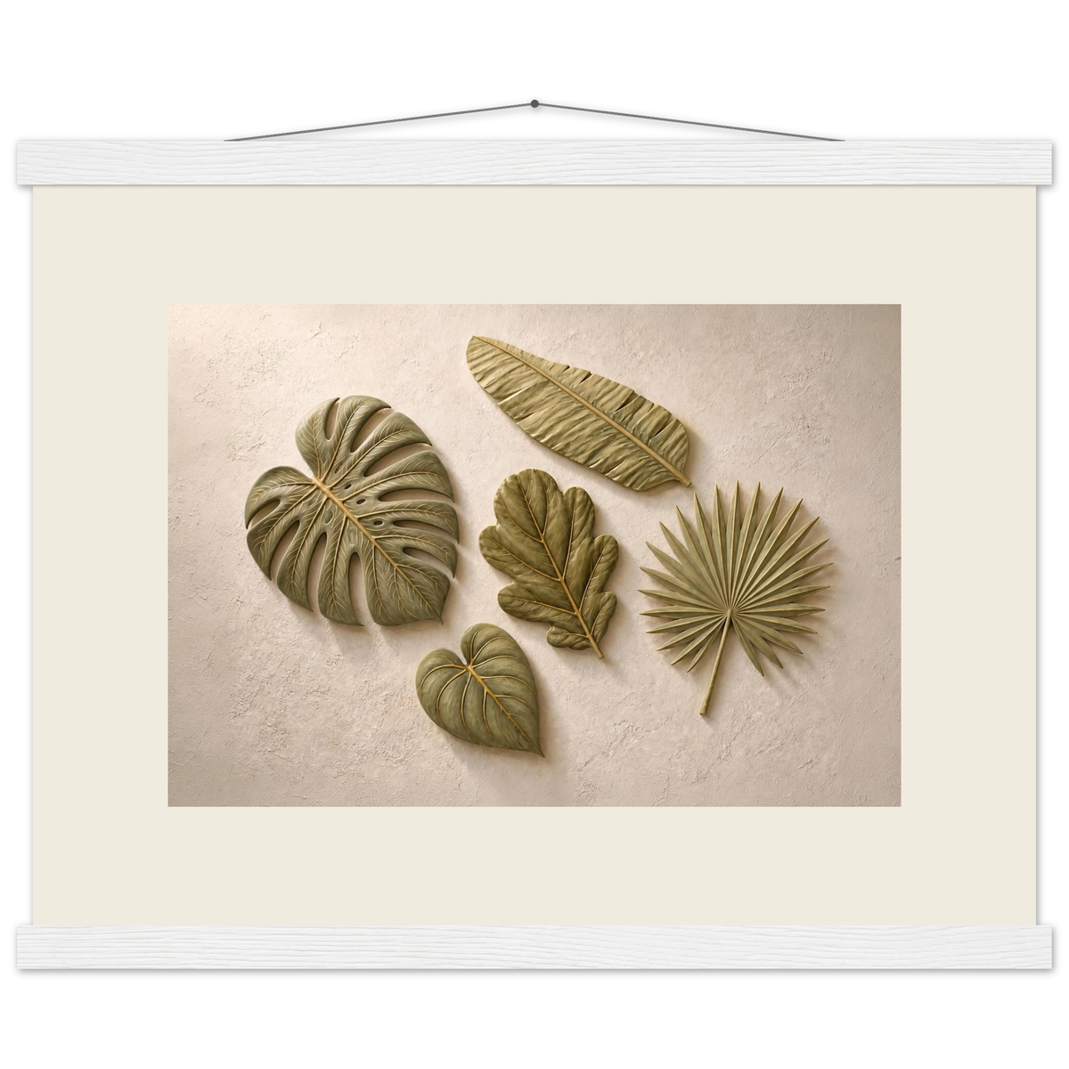 Green Constellation: botanical, green and loose rhythm. Museum-quality fine art poster.