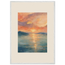 Setouchi Peach Dawn, riviera and japandi. Archival framed fine art print shown framed.