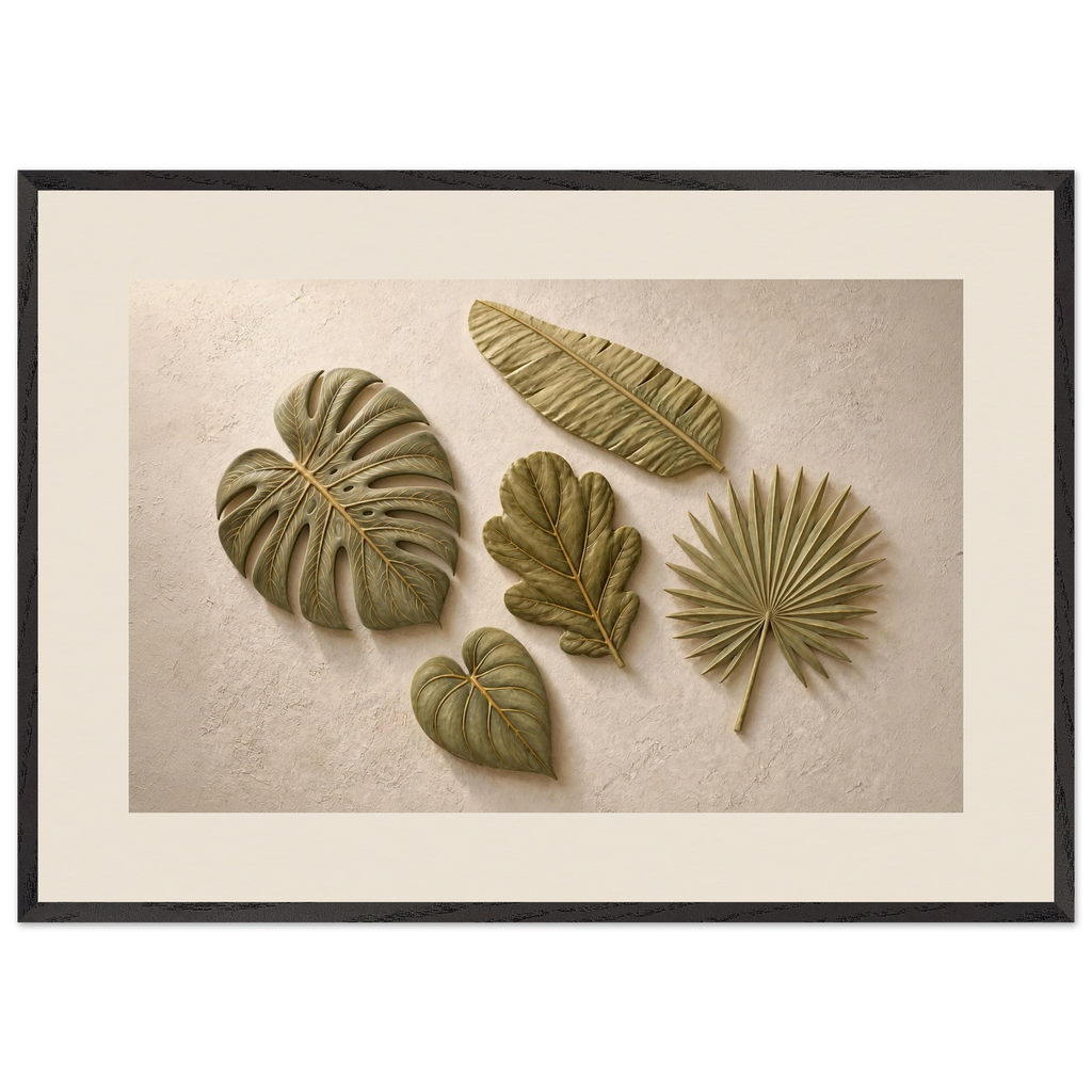 Green Constellation, botanical, green and loose rhythm. Archival framed fine art print shown framed.