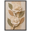 Carved Camellia, flowers and botanical. Archival framed fine art print shown framed.