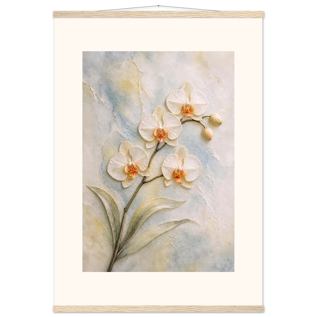 Porcelain Orchid: flowers and botanical. Fine art poster by The Light Stays.