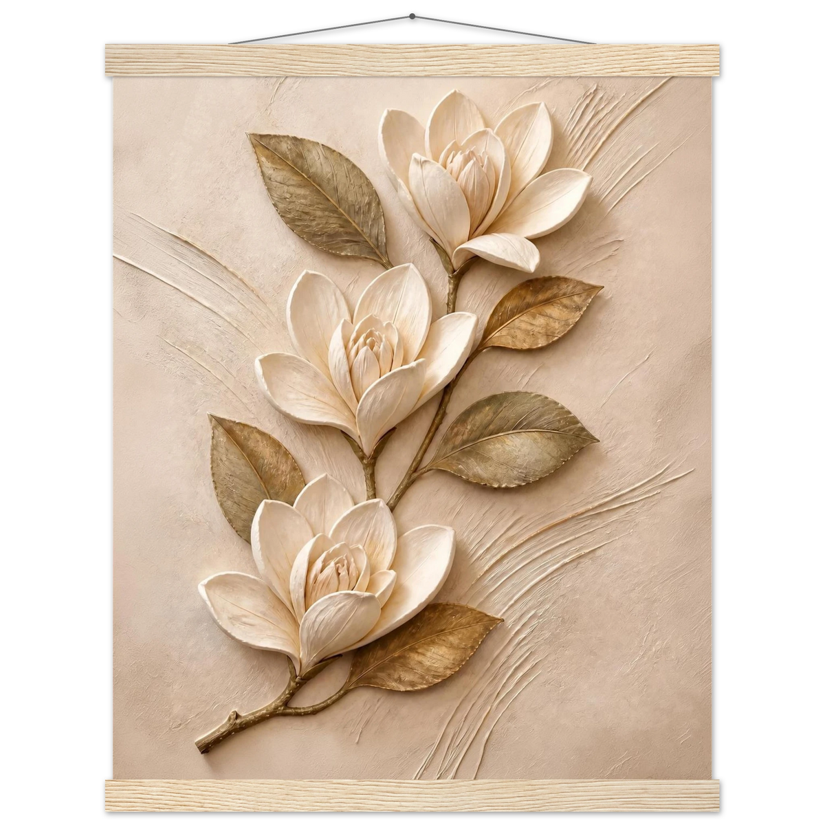Magnolia Ascent: flowers and botanical. Fine art poster by The Light Stays.