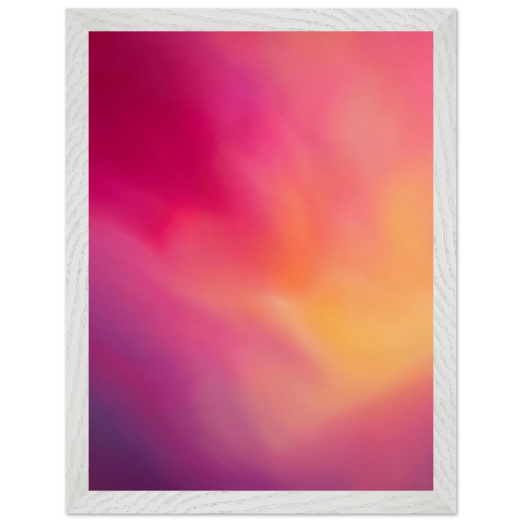 Magenta Plume: gradient, magenta and movement. Framed fine art print, alternate frame and size.