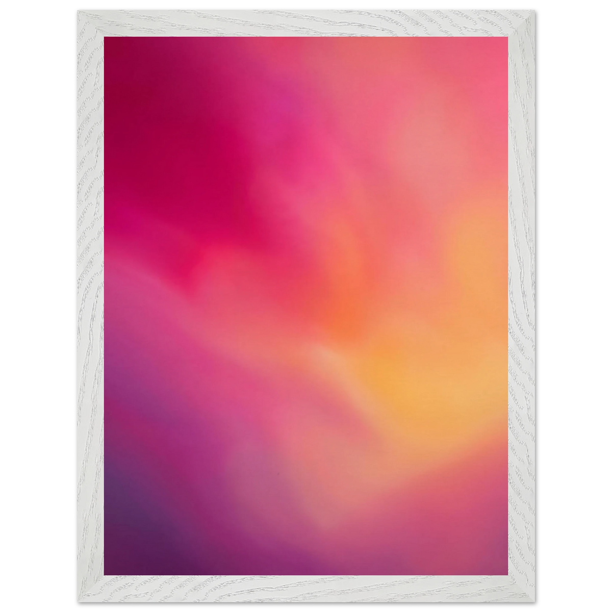 Magenta Plume: gradient, magenta and movement. Framed fine art print, alternate frame and size.