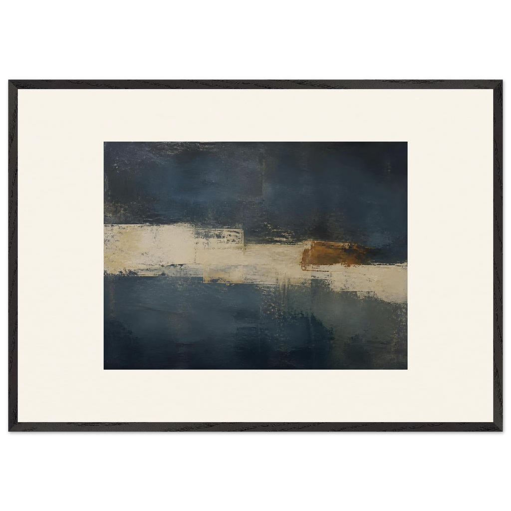 Ivory Crossing: abstract, ivory and serene lines. Framed fine art print by The Light Stays.
