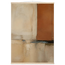 Terracotta Diptych, Panel I of II, two panels, terracotta and cream. Archival fine art poster shown framed.