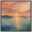 Setouchi Peach Dawn: riviera and japandi. Museum-quality framed fine art print.