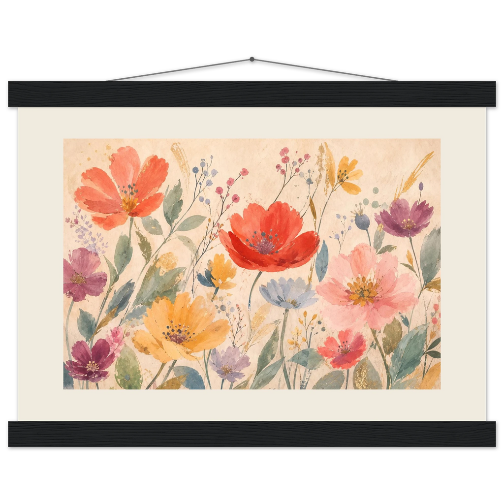 Floral Rhythm: flowers and botanical. Fine art poster by The Light Stays.