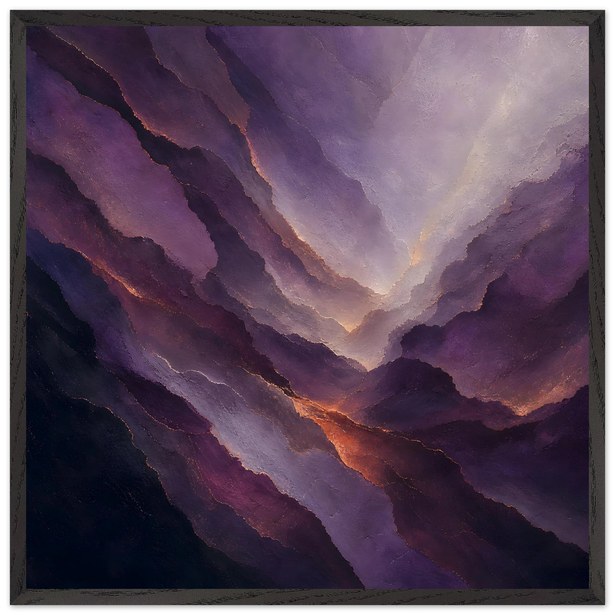 Violet Infinity: moon and night. Museum-quality framed fine art print.
