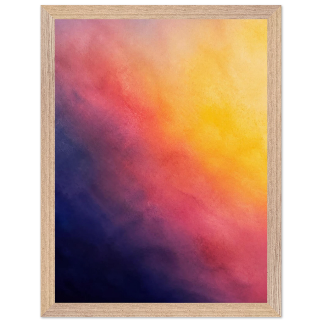 Turquoise and Gold: gradient, night and morning. Framed fine art print by The Light Stays.