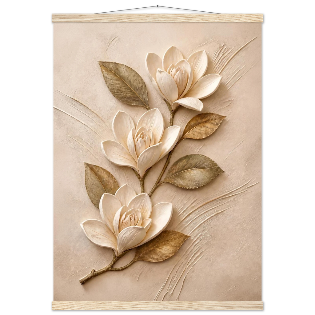 Magnolia Ascent: flowers and botanical. Fine art poster by The Light Stays.