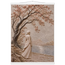Spring Walk, impasto, lake and blossoming tree. Archival fine art poster shown framed.