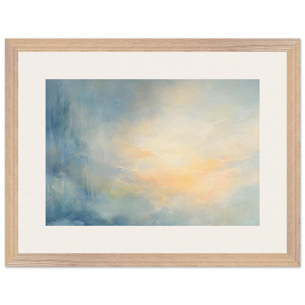 Dawn after Rain: sunrise, coastline and washed light. Museum-quality framed fine art print.