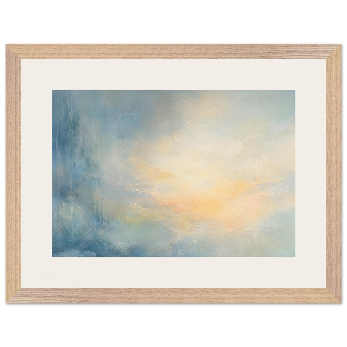 Dawn after Rain: sunrise, coastline and washed light. Museum-quality framed fine art print.