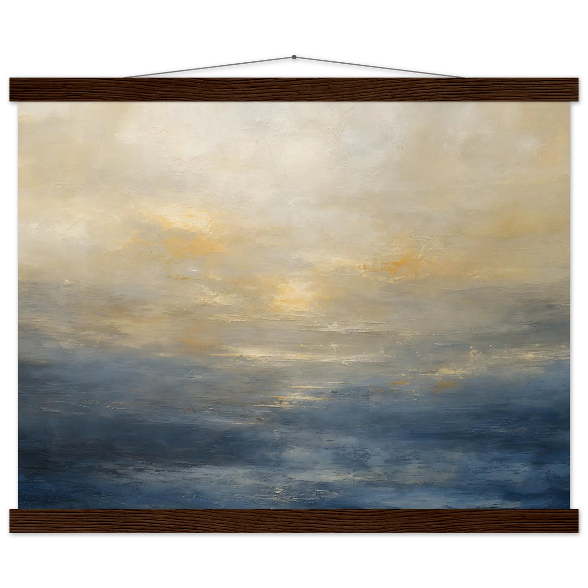 Golden Sea Mist: sea and coastal landscape. Fine art poster by The Light Stays.